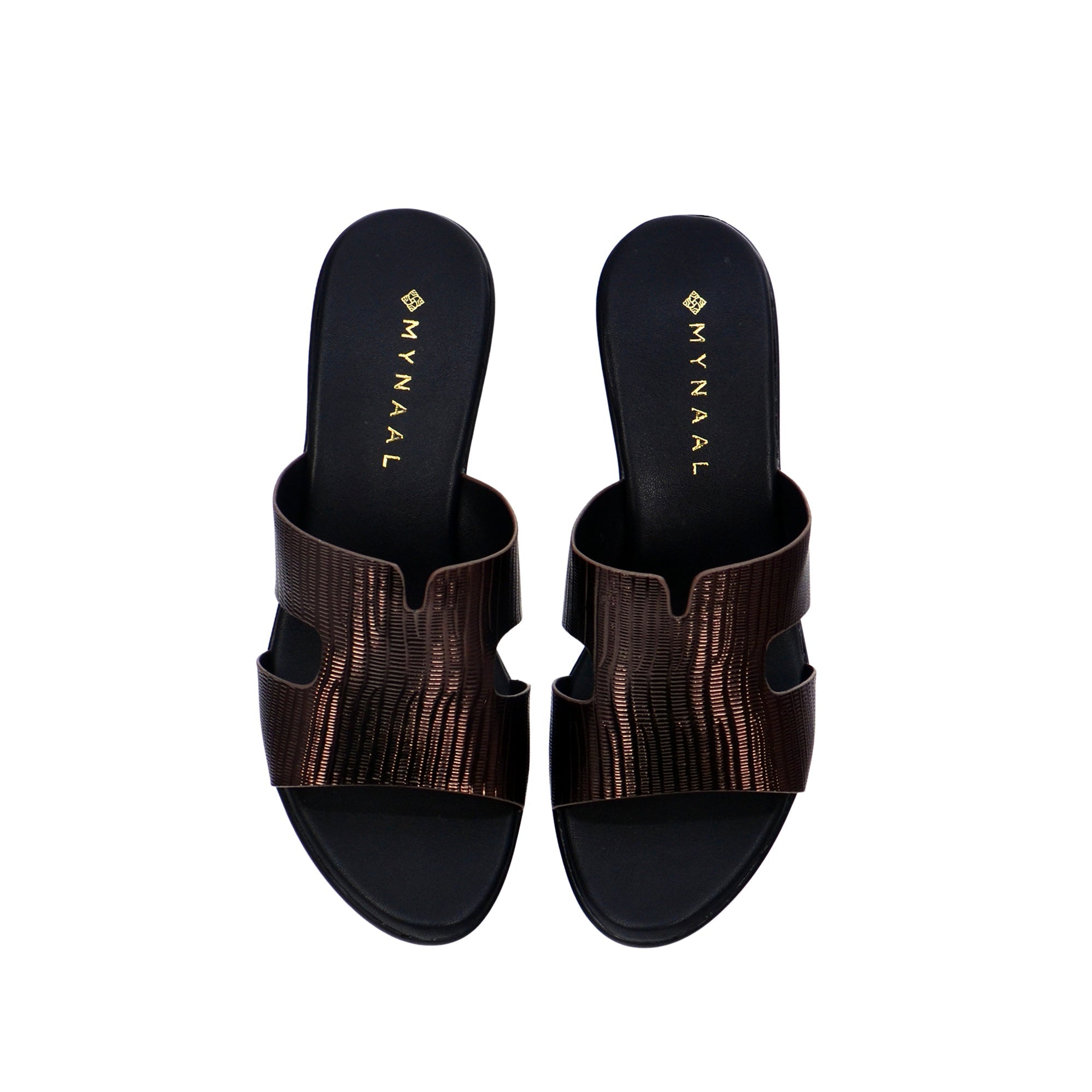 Mynaal Women's block heel sandal-914RJ40K-Bronze