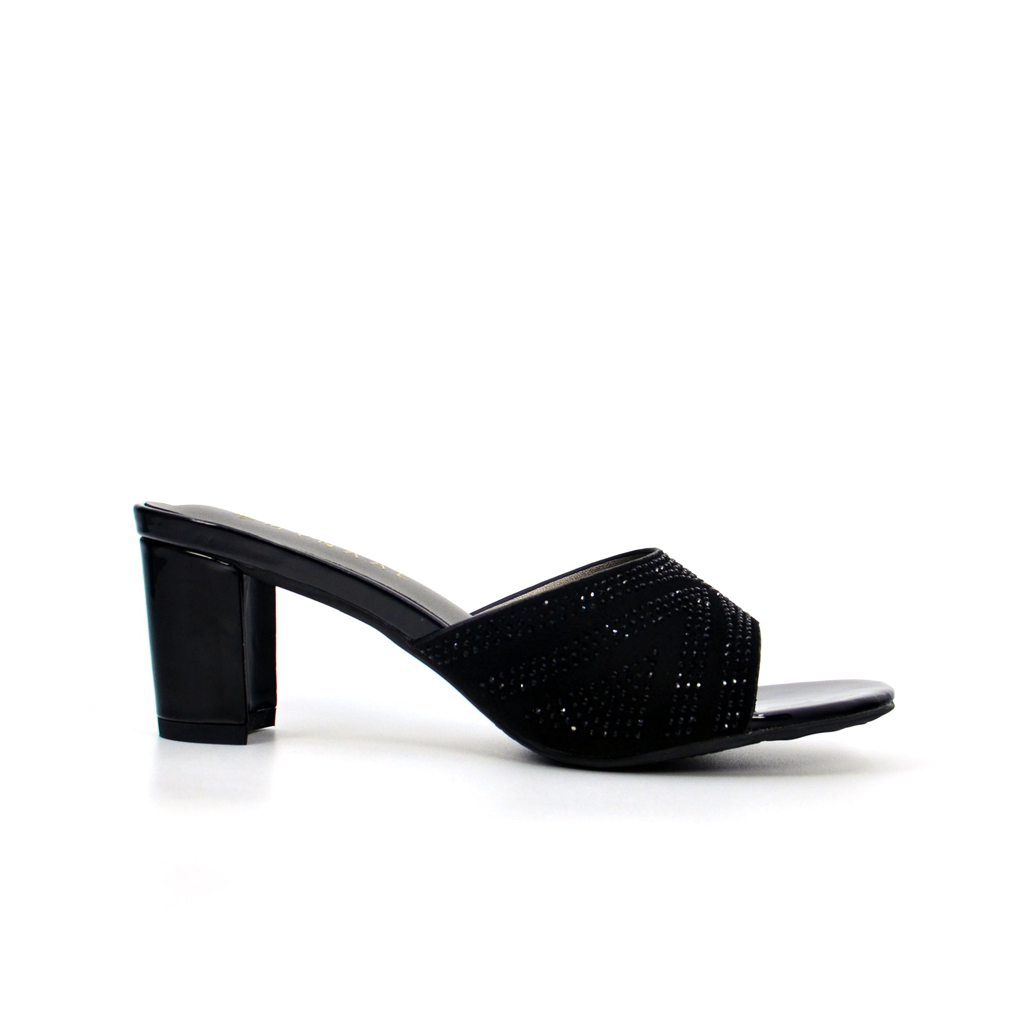 Mynaal Women's block heel sandal-314RJ199-Black