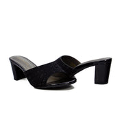 Mynaal Women's block heel sandal-314RJ199-Black