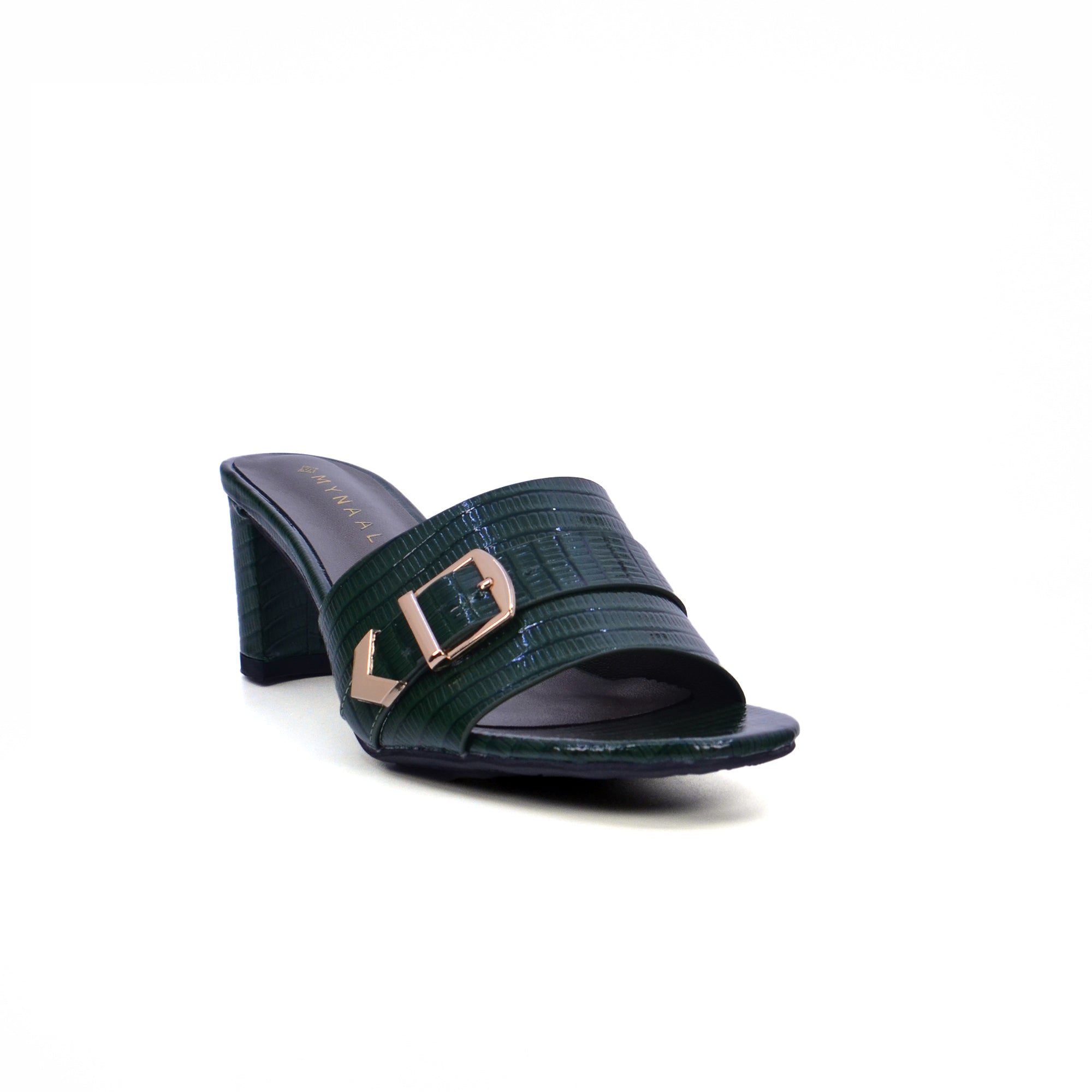 Mynaal Women's block heel sandal-413RJ192-Green