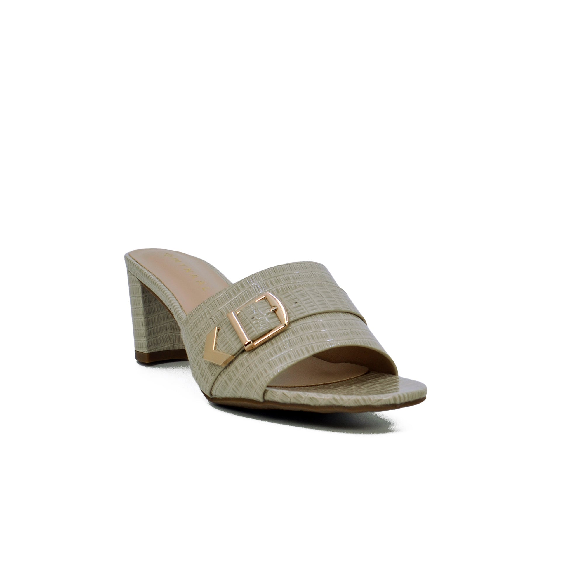 Mynaal Women's block heel sandal-413RJ192-Beige