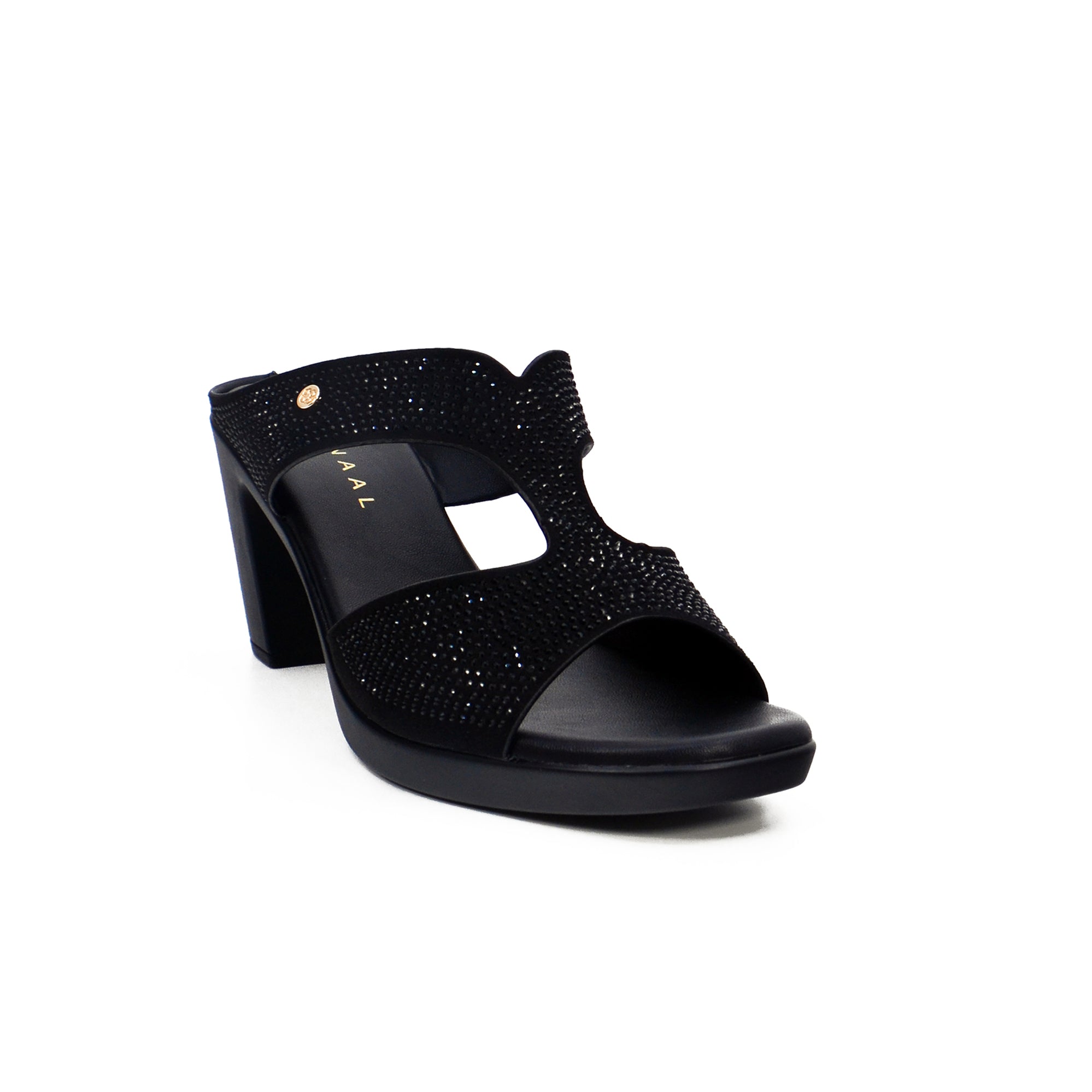 Mynaal Women's block heel sandal-RJL199-11B-Black