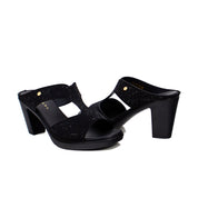 Mynaal Women's block heel sandal-RJL199-11B-Black