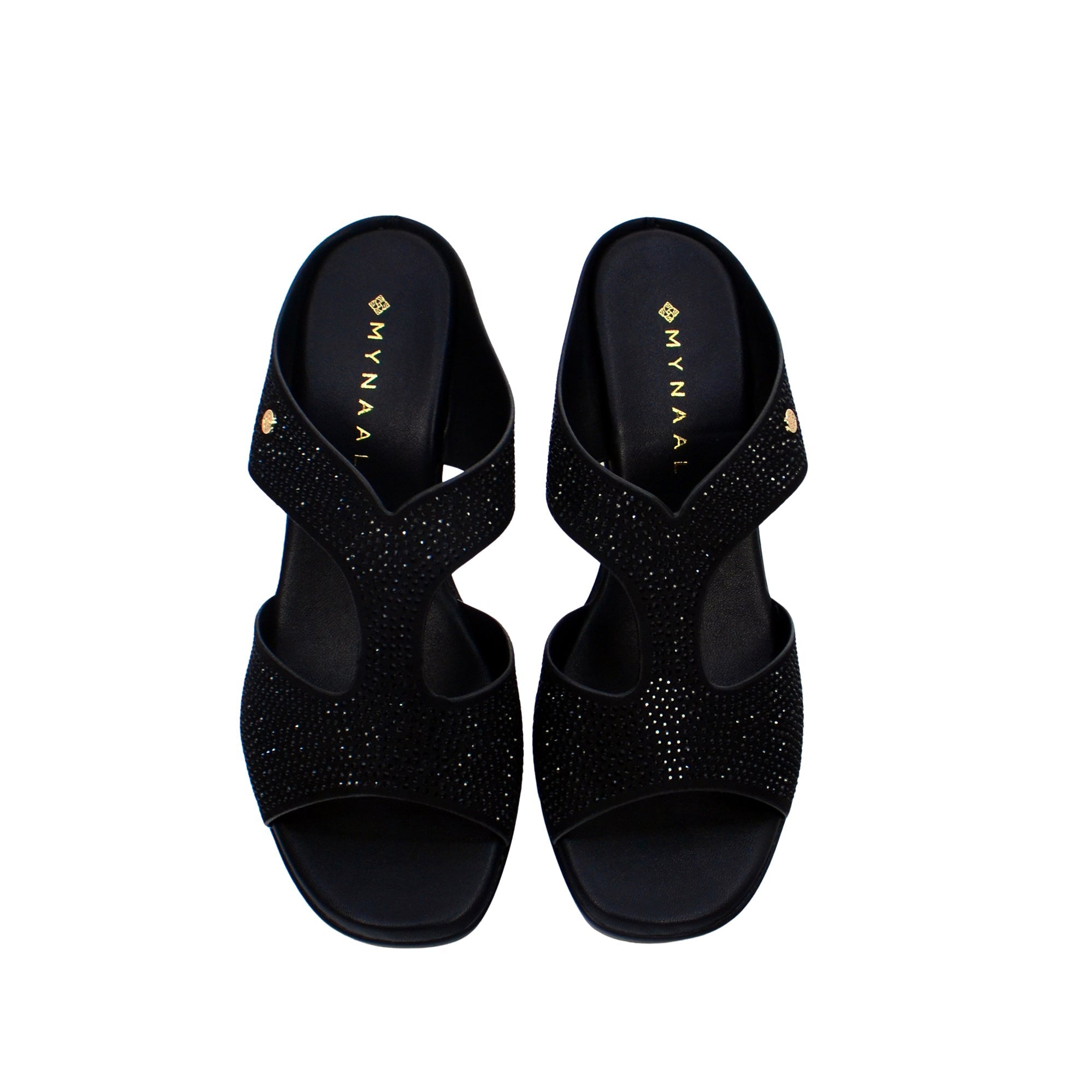 Mynaal Women's block heel sandal-RJL199-11B-Black