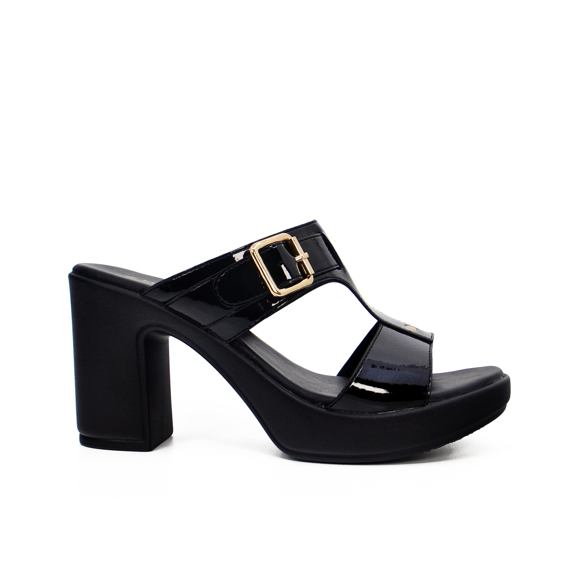 Mynaal Women's block heel sandal-414RJ43H-Black