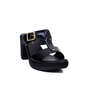 Mynaal Women's block heel sandal-414RJ43H-Black