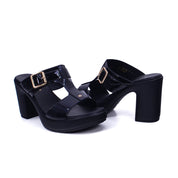 Mynaal Women's block heel sandal-414RJ43H-Black