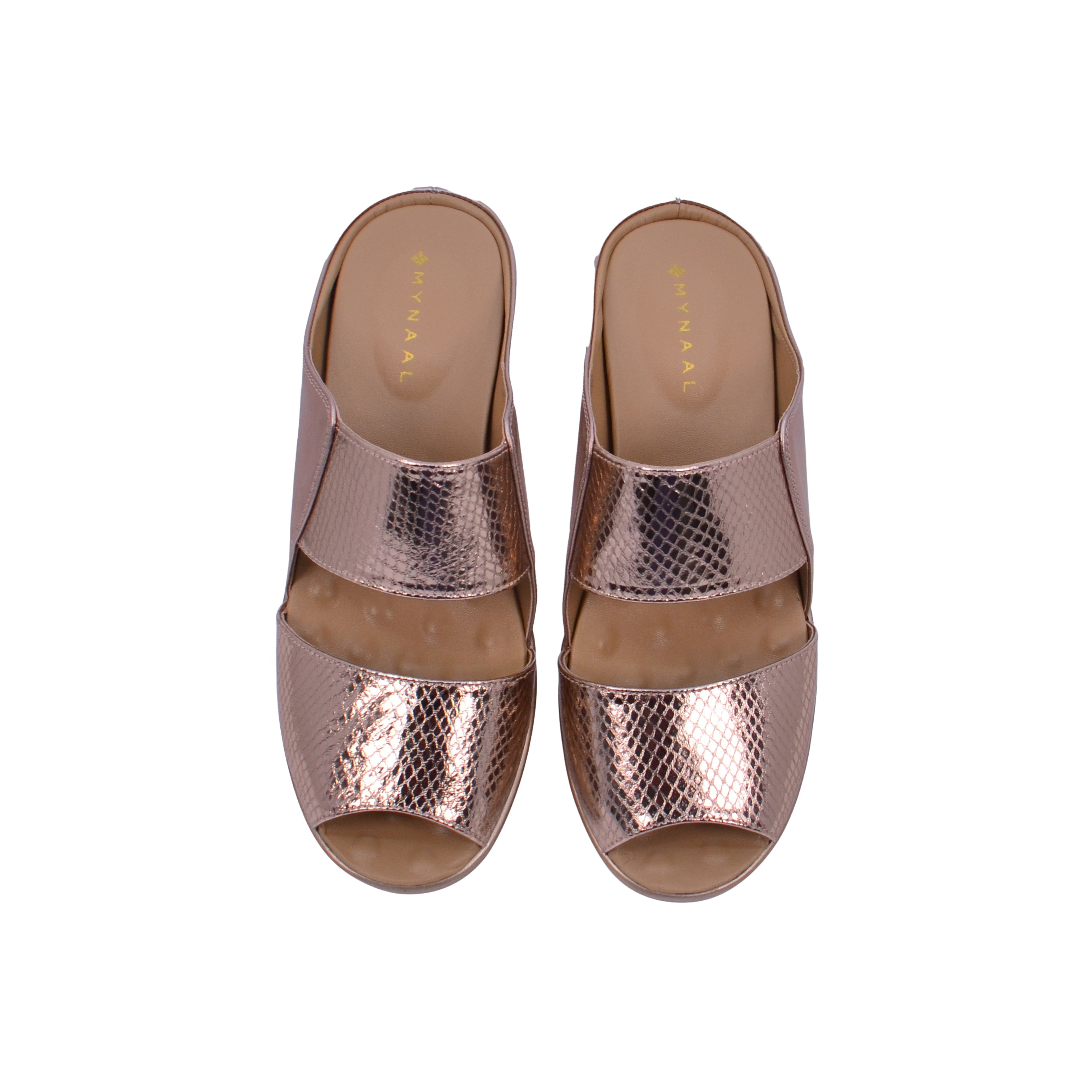 Mynaal Women's flat sandal-2418-22-Rose-Gold