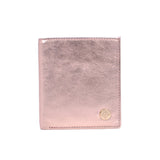 Women's metallic leather bifold wallet - 1213